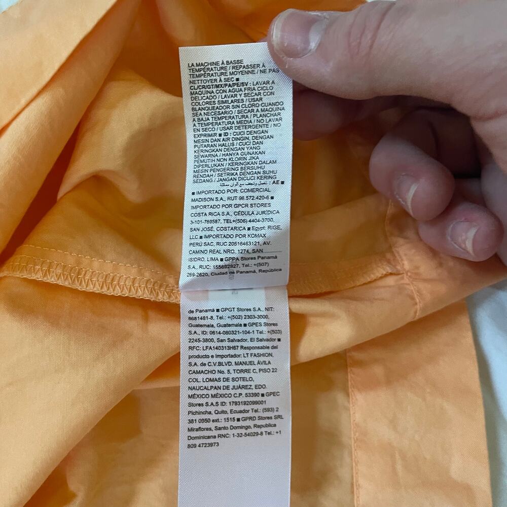 Old Navy Sunfish Orange Midi Dress Small Cotton Fit Flare Summer Sundress‎ - Picture 7 of 8